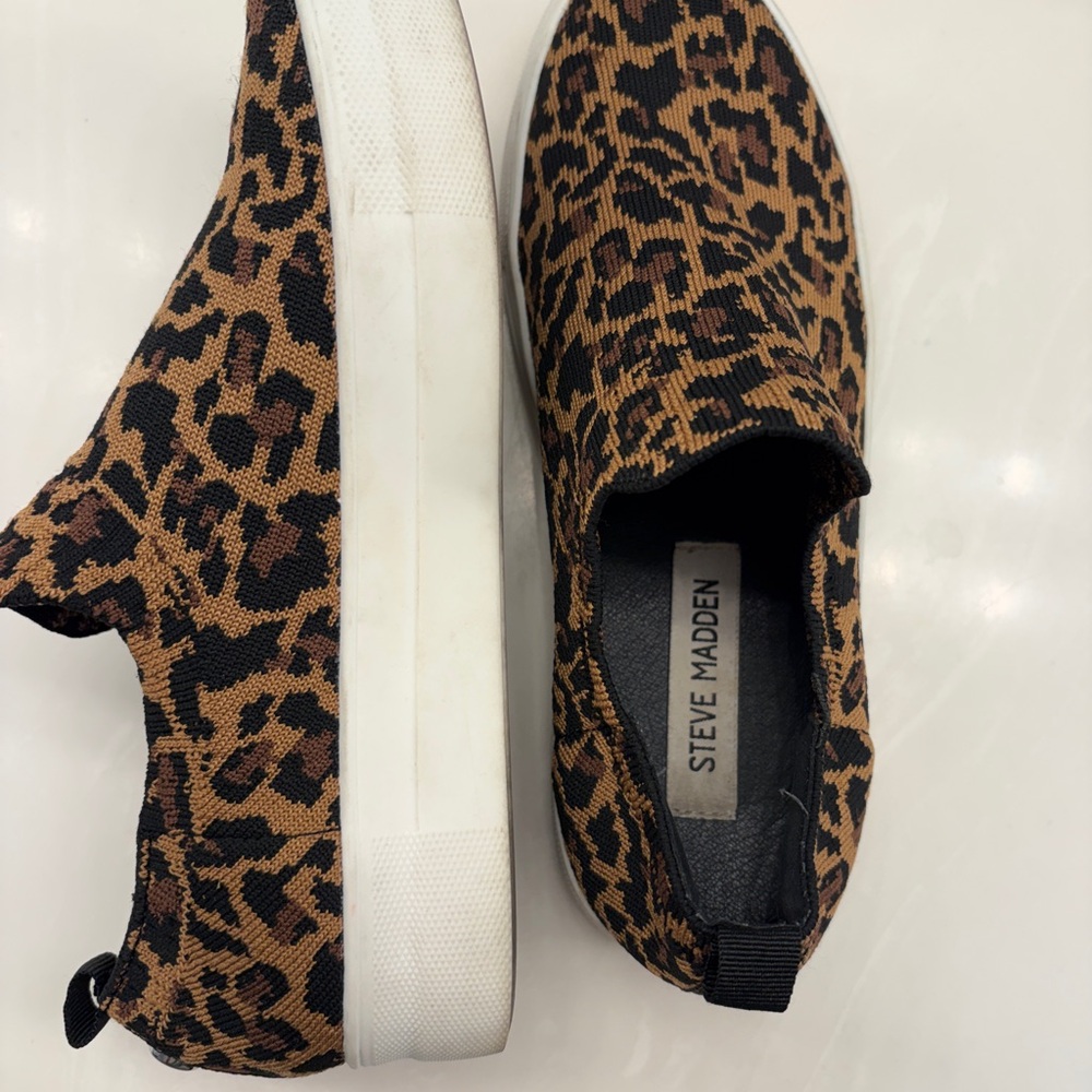 Steve Madden Animal Print Slip-On Shoes